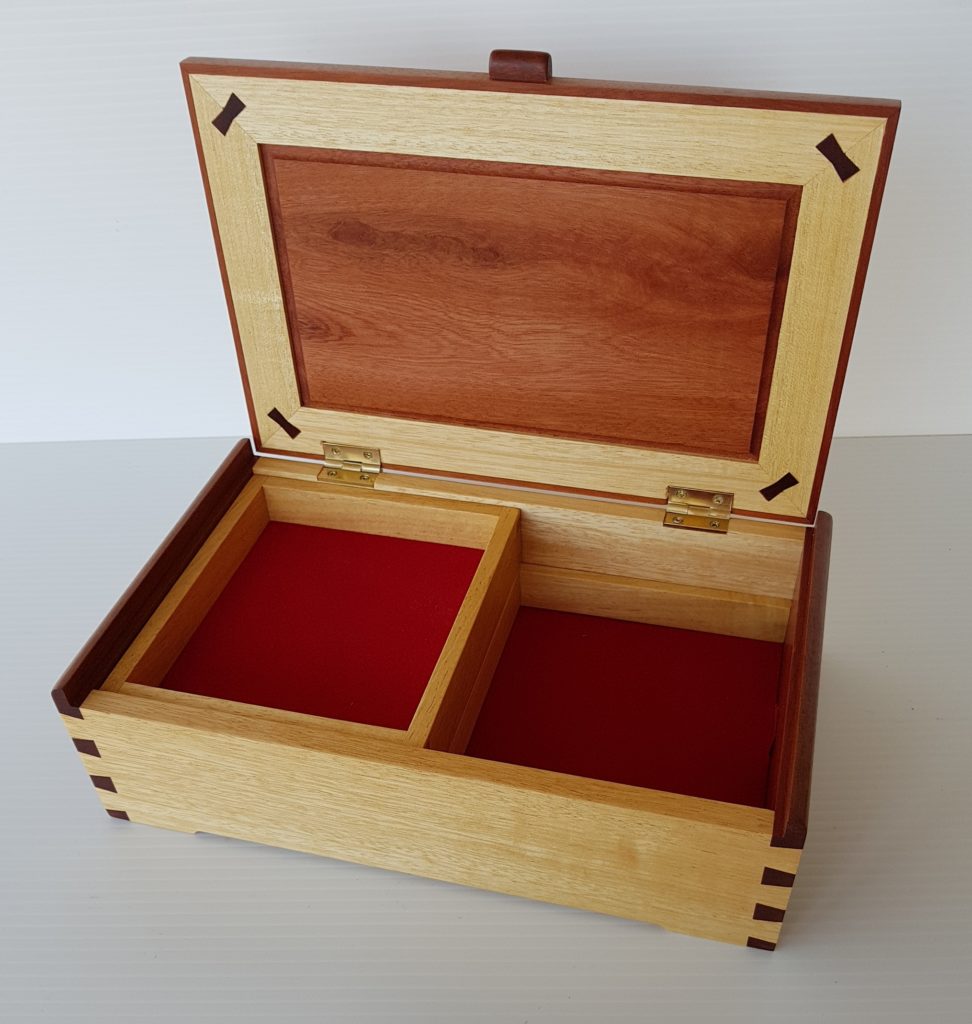 Trinket box no 1 is made individually from quality Australian timbers.